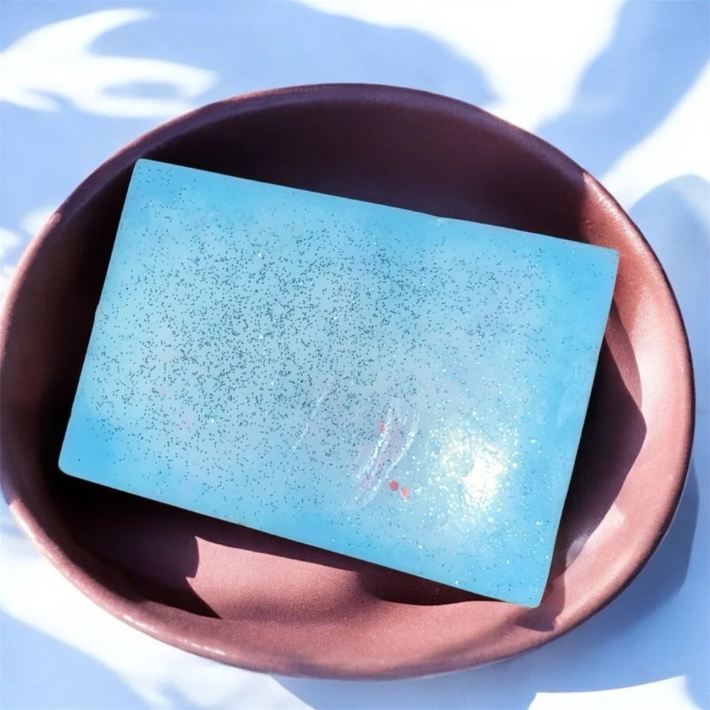 Cucumber melon SOAP Handmade 3x2in 8oz 3D butterfly’s shea butter & SHIMMER